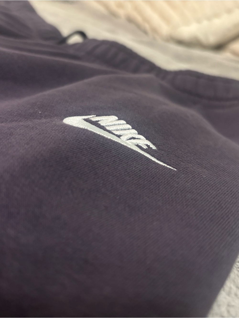 Nike Black Jogger Sweatpants with White Logo - Picture 2 of 5